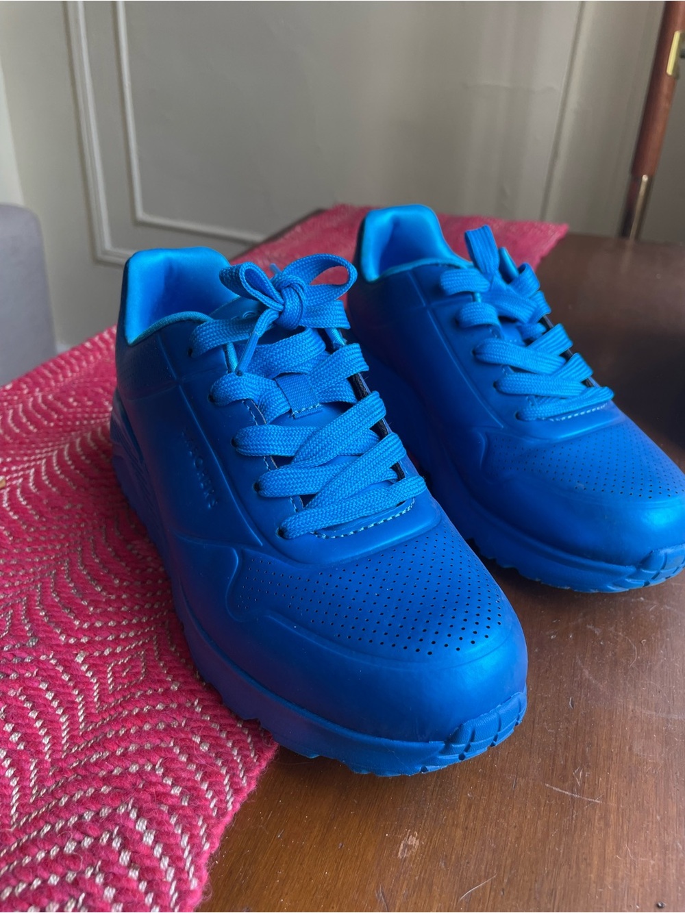 Skechers Kids Blue Lace-Up Sneakers